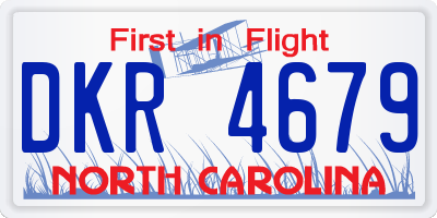 NC license plate DKR4679