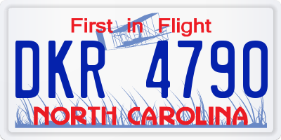 NC license plate DKR4790