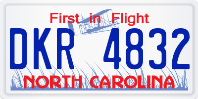 NC license plate DKR4832
