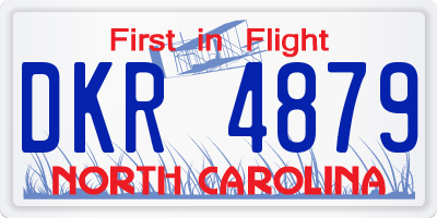 NC license plate DKR4879