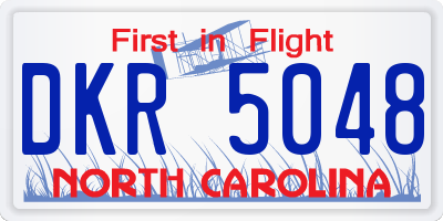 NC license plate DKR5048