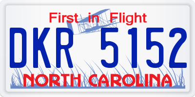 NC license plate DKR5152