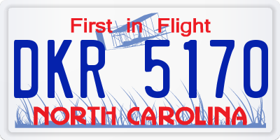 NC license plate DKR5170