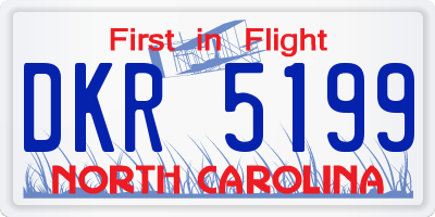 NC license plate DKR5199