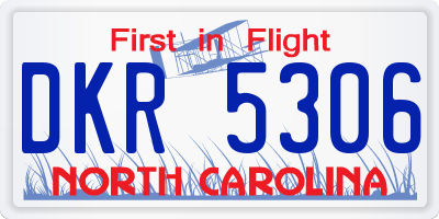 NC license plate DKR5306
