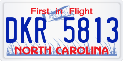 NC license plate DKR5813