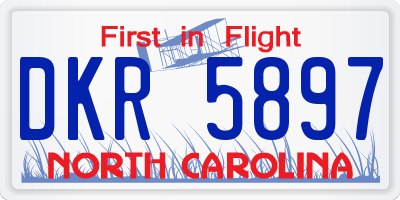 NC license plate DKR5897