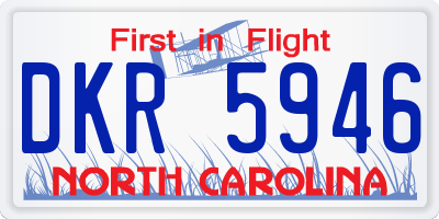 NC license plate DKR5946