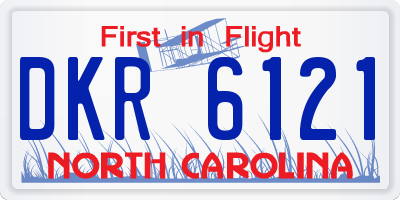 NC license plate DKR6121