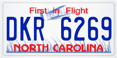 NC license plate DKR6269