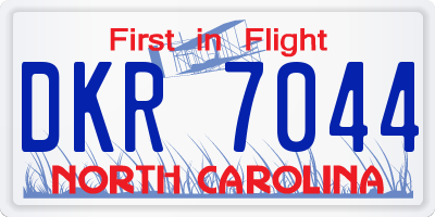 NC license plate DKR7044