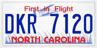 NC license plate DKR7120