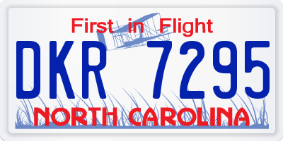 NC license plate DKR7295