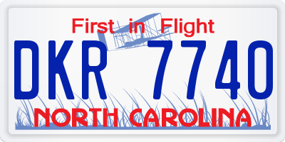 NC license plate DKR7740