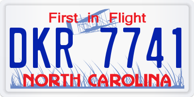NC license plate DKR7741