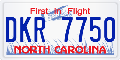NC license plate DKR7750