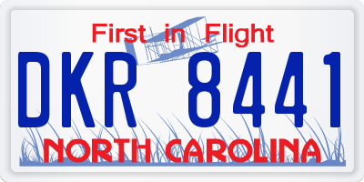 NC license plate DKR8441