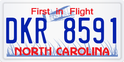 NC license plate DKR8591