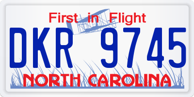 NC license plate DKR9745