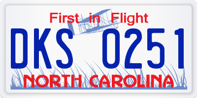 NC license plate DKS0251