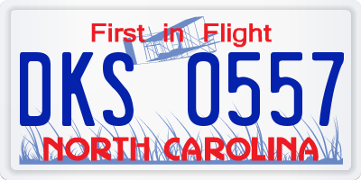NC license plate DKS0557