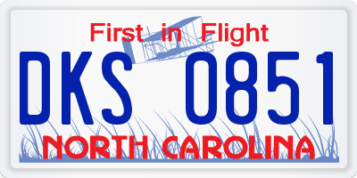 NC license plate DKS0851