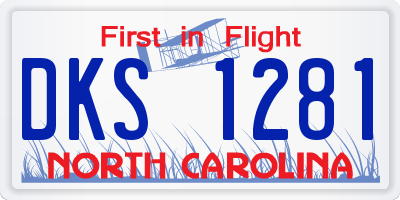 NC license plate DKS1281