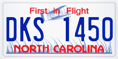 NC license plate DKS1450