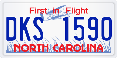 NC license plate DKS1590