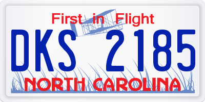 NC license plate DKS2185