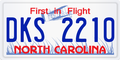 NC license plate DKS2210