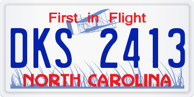 NC license plate DKS2413