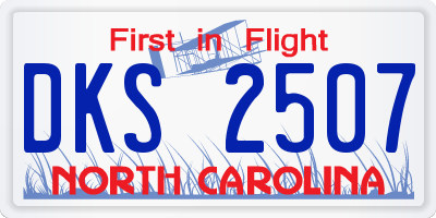 NC license plate DKS2507