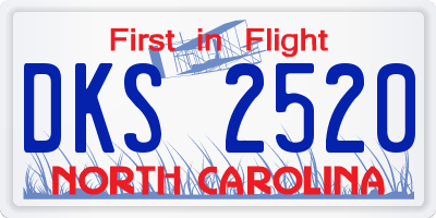 NC license plate DKS2520
