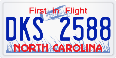 NC license plate DKS2588