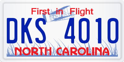 NC license plate DKS4010