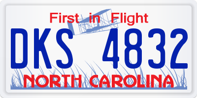 NC license plate DKS4832