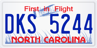 NC license plate DKS5244