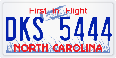 NC license plate DKS5444
