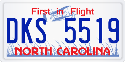NC license plate DKS5519