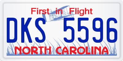 NC license plate DKS5596