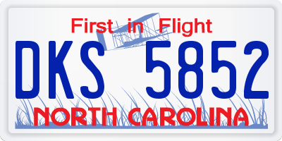 NC license plate DKS5852