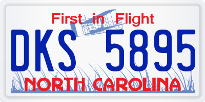 NC license plate DKS5895