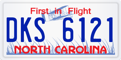 NC license plate DKS6121