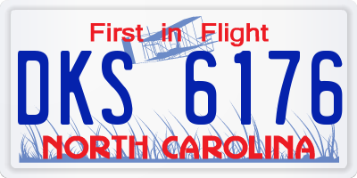 NC license plate DKS6176