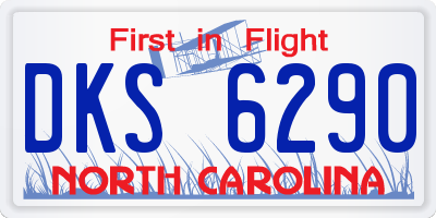 NC license plate DKS6290