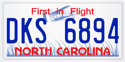 NC license plate DKS6894