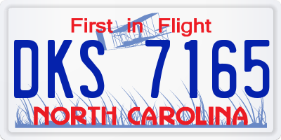 NC license plate DKS7165