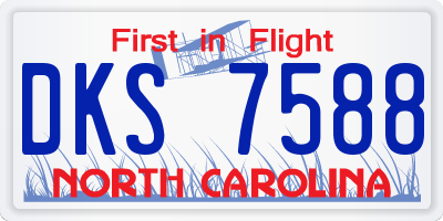 NC license plate DKS7588