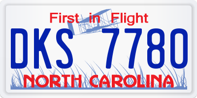 NC license plate DKS7780